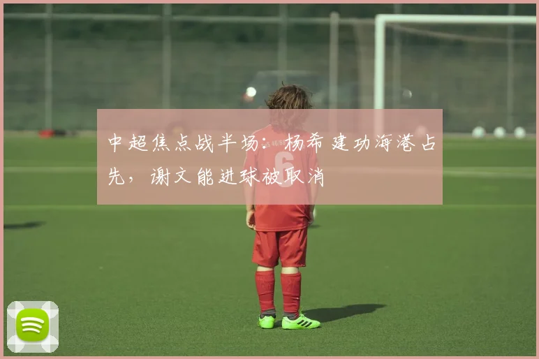 中超焦点战半场:杨希建功海港占先,谢文能进球被取消